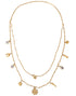 Dolce & Gabbana Gold Tone Chain Brass Charm Statement Sicily Necklace